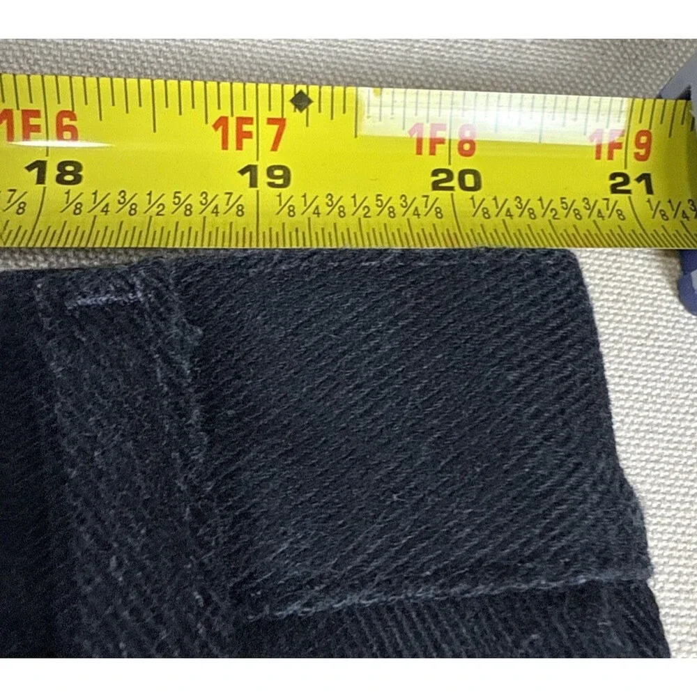 Eddie Bauer Jeans Mens 42 X 32 Black Denim  Straight Leg Relaxed Fit 100% Cotton